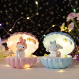 Sanrio Kuromi Cinnamonroll My Melody LED Light Shells Night Light Bedside Decor Lamp