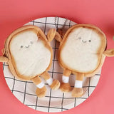 Toast Bread Plush Coin Purse Bag Keychain