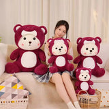 Cute Rose Red Bear Plush Toy