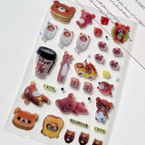 10 Sheets Rilakkuma Decal Stickers