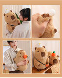 Kawaii Snack Attack: Hamburger Capybara Dog Pig Capibaras Pizza Bubble Tea Cushion Plush