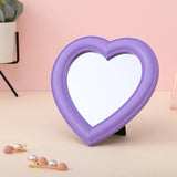 Pink Love Heart-Shaped Cosmetic Mirror Makeup Wall Hanging Mirror