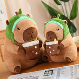 Kawaii Snack Attack: Hamburger Capybara Dog Pig Capibaras Pizza Bubble Tea Cushion Plush