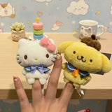 Sanrio Plush Finger Puppet Pendant Kuromi My Melody PomPomPurin Hangyodon Bag Charm (8cm)