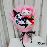 Sanrio Hello Kitty Halloween Cinnamoroll Kuromi Kawaii Plush Bouquet