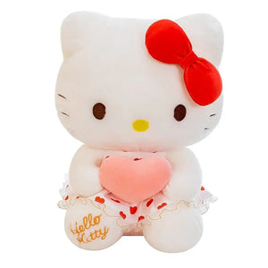 Sanrio Hello Kitty Plush Pink Heart Red Polka Dot Dress - LoveJojo