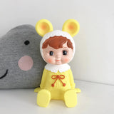 Classic Baby Girl Doll Cute Latex Rubber Baby Kids Office Decor ToySweet Girly Heart Money Coin Box