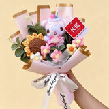 Sanrio Kawaii Hello Kitty Kuromi Hangyodon Handmade Plush Bouquet