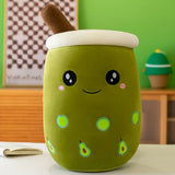 Cute Bubble Tea Plush Toy Stuffed Milk Tea Soft Boba Fruit Tea Cup Plushie