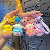 Sanrio Kuromi My Melody Cinnamoroll PomPomPurin Keychain Bag Pendant With Bell & Wrist Strap