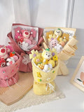 Sanrio Cinnamoroll Pochacco Kuromi Pompompurin Plush Flower Bouquet
