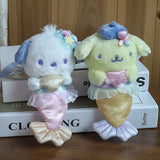 Sanrio Mermaid Cute Kuromi Hello Kitty Pochacco Plush Keyring