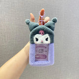 Sanrio Hello Kitty Plush Card Case Holder Keychain Kuromi My Melody Hangyudon Pochacco Cinnamoroll
