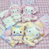 Sanrio Good Night Sleep Plush Keychain Masyumaro My Melody Piano Kawaii Bag Charm