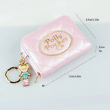 Bluebird Polly Pocket Pink Stitched Zipper Wallet Card Holder