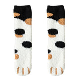 Fluffy Fuzzy Animal Cat Paw Print Socks Warm for Winter and Cold Weather