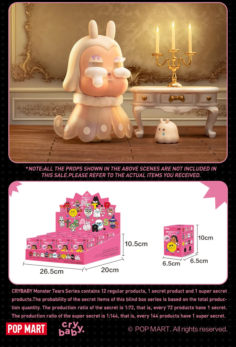 Genuine Pop Mart Crybaby Monster Tears Series Figurines Blind Box