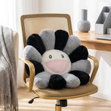 Japan Sunflower Face Plush Seat Cushion Rainbow Flower