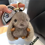 Soft Plush Fur Rabbit Keychain
