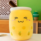 Cute Bubble Tea Plush Toy Stuffed Milk Tea Soft Boba Fruit Tea Cup Plushie