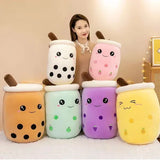 Cute Bubble Tea Plush Toy Stuffed Milk Tea Soft Boba Fruit Tea Cup Plushie