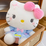 Sanrio Hello Kitty Big Pink Bow Blue Lace Dress Plushie
