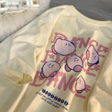 Kawaii Kirby T-shirt Anime Cotton Summer Loose Short-Sleeved Printed Top - LoveJojo