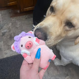 Pink Pig Plush Selfcare Facial Skincare With Purple Headband