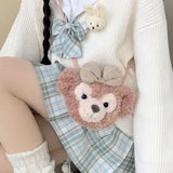Disney StellaLou ShellieMay Duffy Bear Crossbody Bag Cute Ballet Rabbit Plu Crossbody Bag Soft Girl JK Sle Lolita Slant Bag Daphne Bear irley Mei Star ba Bag