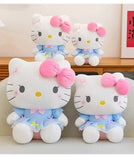 Sanrio Hello Kitty Big Pink Bow Blue Lace Dress Plushie