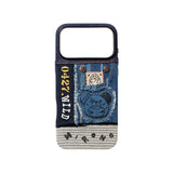 Genuine POP MART Hirono Road Journal Series-Knitted Patchwork iPhone Case for iPhone 17 Pro/ 17 Pro Max