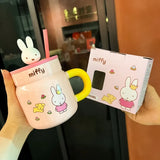 Miffy Ceramic Cup With Straw 540ml