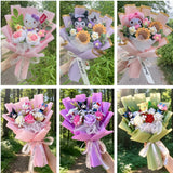 Sanrio Hello Kitty Kuromi Cinnamoroll My Melody Artificial Plush Flower Bouquet