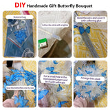 Butterfly Bouquet With Light String Handmade Flower Bouquet