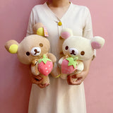 San-X Rilakkuma Bear Strawberry Plush Toy