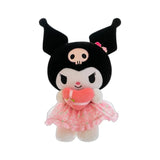 Sanrio My Melody Kuromi Kawaii Floral Lace Dress Plush Toy