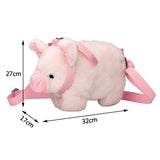 Pink Pig Plush Crossbody Bag