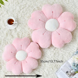 Flower-Shaped Plush Throw Pillow Cushion