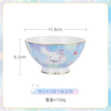 Sanrio Cinnamoroll Ceramic Plate Breakfast Mug Salad Bowl Glass Set - LoveJojo