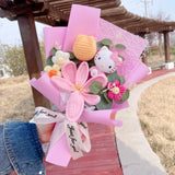 Sanrio Hello Kitty Crochet Roses Tulip Handmade Plush Bouquet