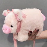 Pink Pig Plush Crossbody Bag