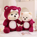 Cute Rose Red Bear Plush Toy