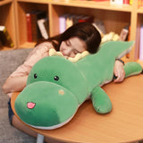 Kawaii Dinosaur Plush Cushion Big Green, Blue, Pink (80cm) Alligator Crocodile