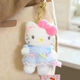 Sanrio Hello Kitty Big Pink Bow Blue Lace Dress Plushie