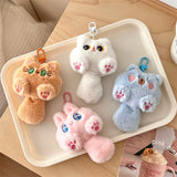 Cute Plush Cat Keychain – Kawaii Long Tailed Doll, Bag Pendant Accessory - Dimensions: 7.5 * 11cm, 7.5 * 10.5cm