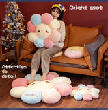 Smiley Sunflower Flower Plush Donut Pet Cushion Mat Pillow Pastel