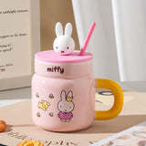 Miffy Ceramic Cup With Straw 540ml
