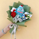 Sanrio Kawaii Hello Kitty Kuromi Hangyodon Handmade Plush Bouquet