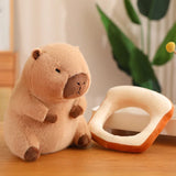 Kawaii Snack Attack: Hamburger Capybara Dog Pig Capibaras Pizza Bubble Tea Cushion Plush