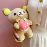 San-X Rilakkuma Bear Strawberry Plush Toy